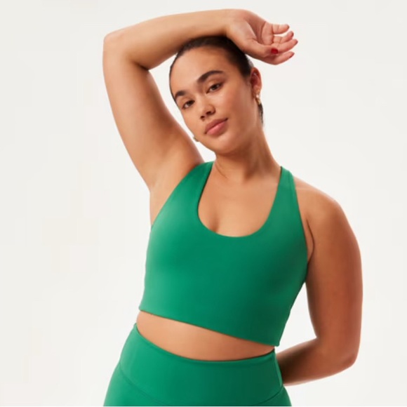 Women's Teal Cross-Back Sports Bra - Picture 5 of 6